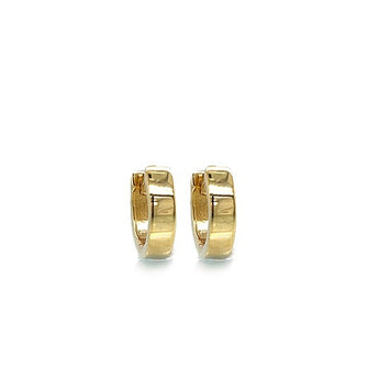 10K Yellow Gold 11.5mm Huggie Clicker Hoop Earrings