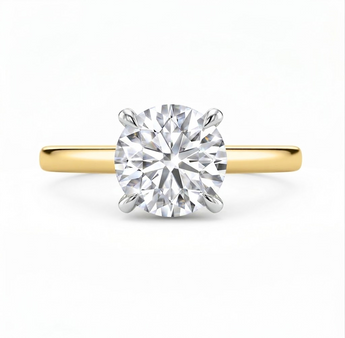 14K Gold 1.00CT Round Brilliant Lab Grown Diamond Solitaire Ring