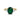 14k Three Stone Oval Lab Grown Green Spinel Engagement Ring