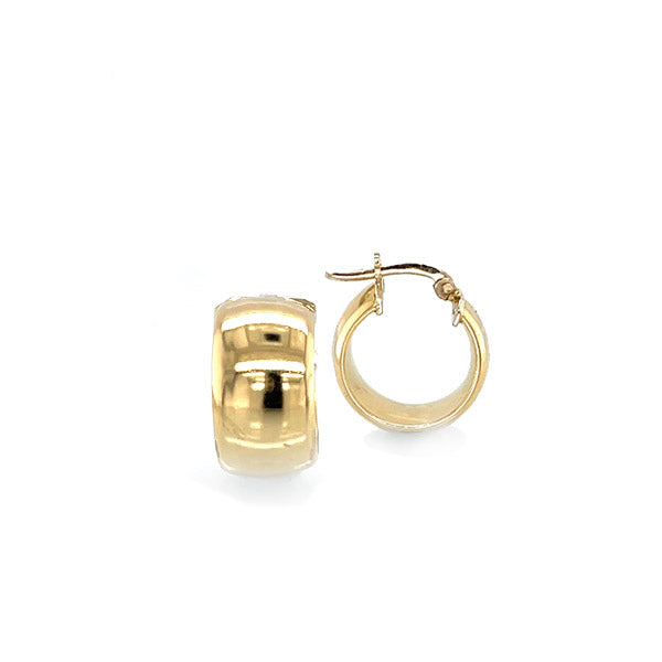 14K Yellow Gold 5.75mm Huggie Style Earrings