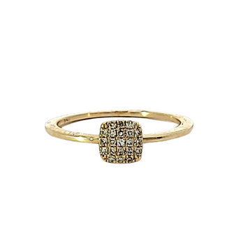 Estate 14K Yellow Gold Diamond Cluster Ring