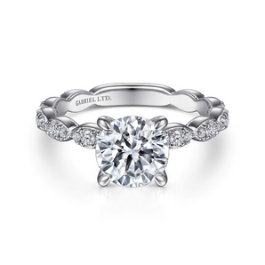 Gabriel & Co. 14K White Gold Round Diamond Engagement Ring