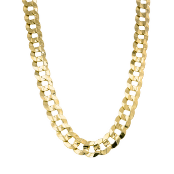 10K Yellow Gold 6.75mm Flat Curb Chain Measuring 22.75"