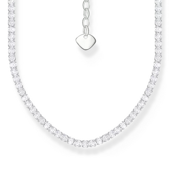 Thomas Sabo Sterling Silver White Zirconia Line Necklace