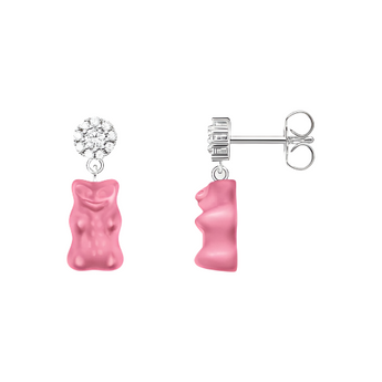 THOMAS SABO x HARIBO Silver Ear Studs with Goldbears Pink