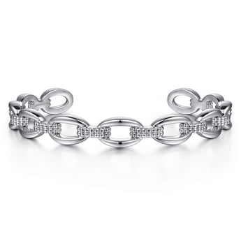 Gabriel & Co. Sterling Silver Oval Link Cuff Bangle