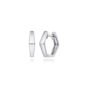 Gabriel & Co. 925 Sterling Silver 12mm Geometric Huggie Earrings
