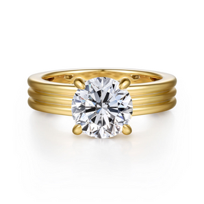 Gabriel & Co. Sela 14K Yellow Gold Round Diamond Engagement Ring