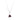 Estate 14K White Gold Rhodolite Garnet and Diamond Slider Pendant