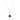 Estate 14K White Gold Rhodolite Garnet and Diamond Slider Pendant