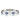 Estate Birks 18K White Gold Natural Diamond & Sapphire Floral Cluster Link Bracelet