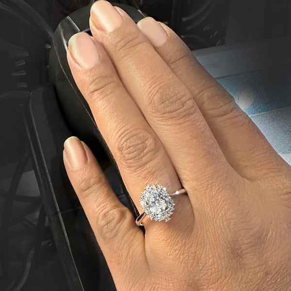 Gabriel & Co 14K White Gold Oval Diamond Engagement Ring Mount