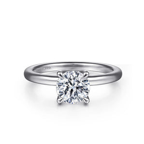 Gabriel & Co. Evelynn 14K White Gold Diamond Hidden Halo Engagement Ring Semi Mount