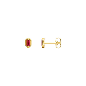 Thomas Sabo Red Gemstone Earrings in 18K Yellow Gold Plated Sterling Silver