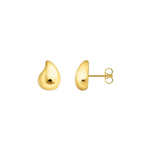 Thomas Sabo Small Orangic Drop-Shape Stud Earrings in 18K Yellow Gold Plated Sterling Silver