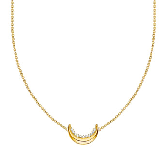 Thomas Sabo True Romance Gold Plated Sterling Silver Moon Pendant