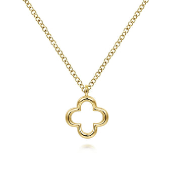 Gabriel & Co. 14K Yellow Gold Clover Pendant Necklace