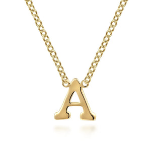 Gabriel & Co. 14K Gold A Initial Necklace