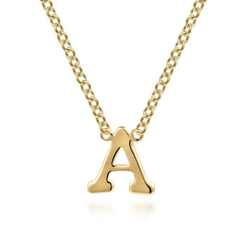 Gabriel & Co. 14K Gold A Initial Necklace
