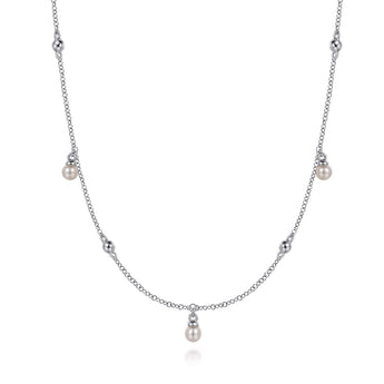 Gabriel & Co. 925 Sterling Silver Pearl Drop Necklace