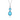 Gabriel & Co. 925 Sterling Silver Oval Shape Rock Crystal and Turquoise Bujukan Drop Necklace