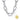 Gabriel & Co. Sterling Silver Geometric Link 17 Inch Chain Necklace with Bujukan Connectors
