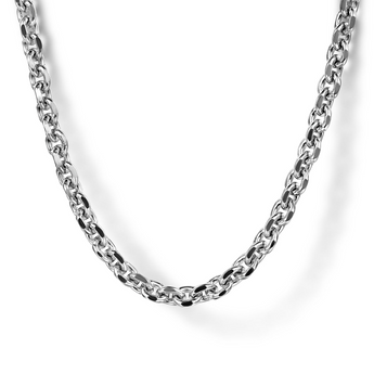 Gabriel & Co. 22 Inch 925 Sterling Silver Solid Mens Link Chain Necklace