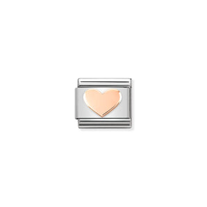 Nomination Italy Composable Classic SYMBOLS steel and 9k rose gold Heart
