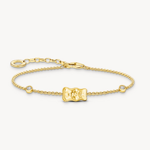 THOMAS SABO x HARIBO: Gold-Plated Bracelet with Goldbear and Zirconia
