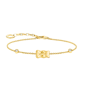 THOMAS SABO x HARIBO: Gold-Plated Bracelet with Goldbear and Zirconia