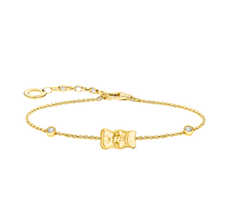 THOMAS SABO x HARIBO: Gold-Plated Bracelet with Goldbear and Zirconia