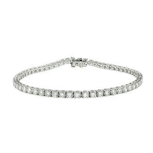 Sterling Silver 5.0ctw Lab Grown Diamond Tennis Bracelet