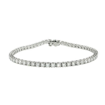 Sterling Silver 5.0ctw Lab Grown Diamond Tennis Bracelet