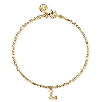 Gabriel & Co. 14K Yellow Gold Bujukan Initial Bracelet