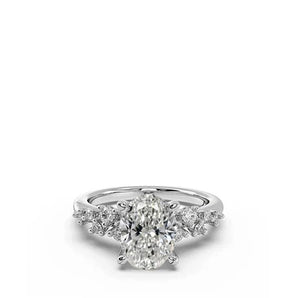 True Bijoux Signature Ethereal White Accented Engagement Ring