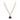Upcycled Estate 10K Yellow Gold Oval Ruby Solitaire Charm Pendant