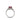 Upcycled Estate 14K White Gold Natural Ruby Art-Deco-Inspired Solitaire Ring