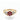 Vintage Estate 10K Yellow Gold Ruby and Diamond Floral Cluster Ring