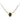 Vintage Mid-Century Modern 18K Yellow Gold Green Tourmaline Necklace