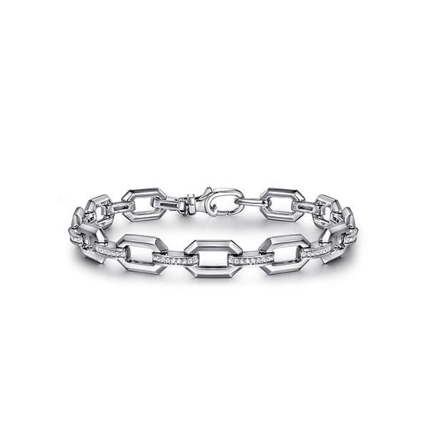 Gabriel & Co. Sterling Silver White Sapphire Tennis Bracelet TrueBijoux