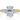 Gabiel & Co. 14K White-Yellow Gold Oval Three Stone Diamond Engagement Ring