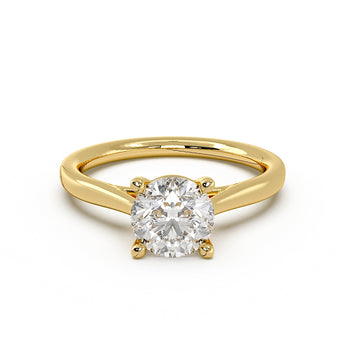 Bijoux Solstice Cathedral Round Solitaire Engagement Ring