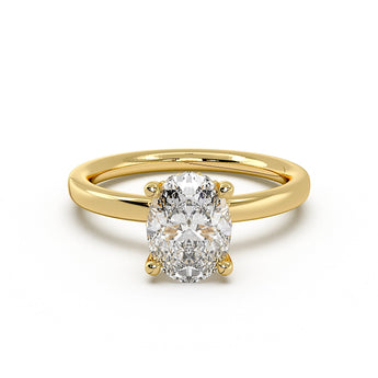Bijoux Blossom Oval Hidden Halo Engagement Ring