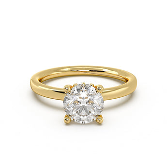Bijoux Blossom Round Hidden Halo Engagement Ring