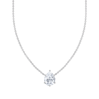 Thomas Sabo Sterling Silver Necklace Drop-Shaped Pendant with White Zirconia