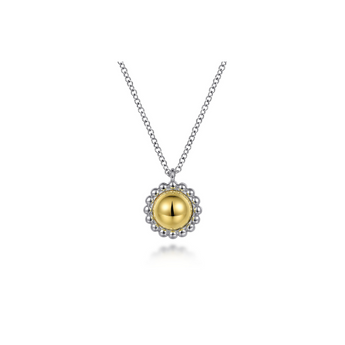 Gabriel & Co. Sterling Silver and 14K Yellow Gold Fashion Pendant Necklace