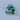 Trilliant cut teal sapphire