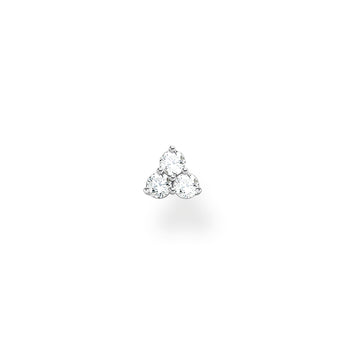 Thomas Sabo, Sterling Silver, Cubic Zirconia, Single Earring Stud, Trinity, Push backing, Ottawa
