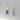 18 karat white gold custom made drop earrings with round peridot and emerald cut amethyst with diamond accents