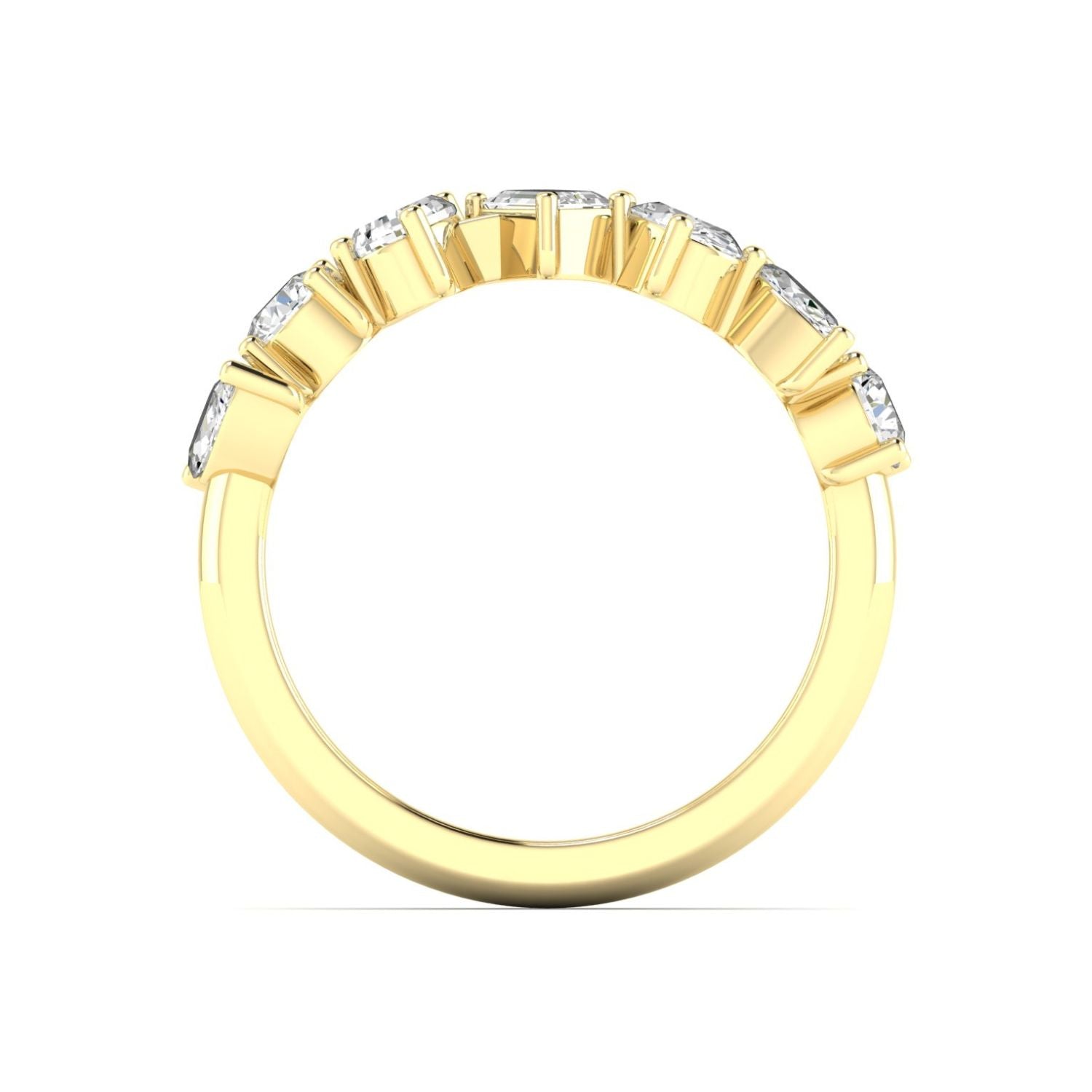 14K Yellow Gold Multi-Shape Lab-Grown Diamond Ring